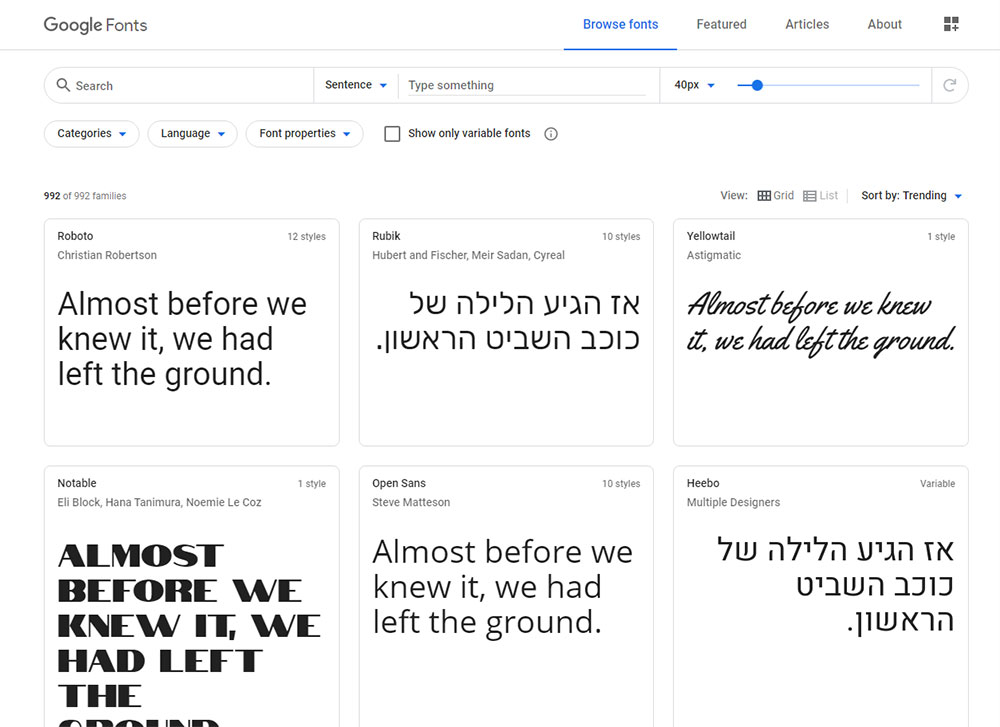 Google Fonts